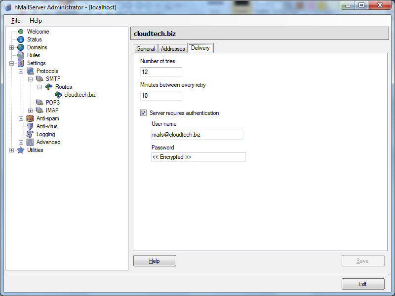hMailServer: Email distribution server : SMTP route - Delivery hMailServer: Email distribution server : SMTP route - Delivery