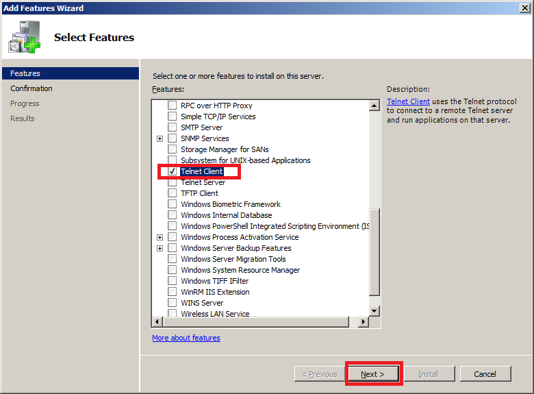 How To Install Telnet Client In Windows 2003 Server